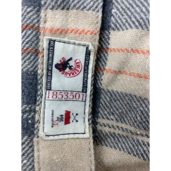 Levis Shirt Men's XL Beige Tan Plaid Flannel Wool Blend Button Up Shacket - Picture 4 of 10